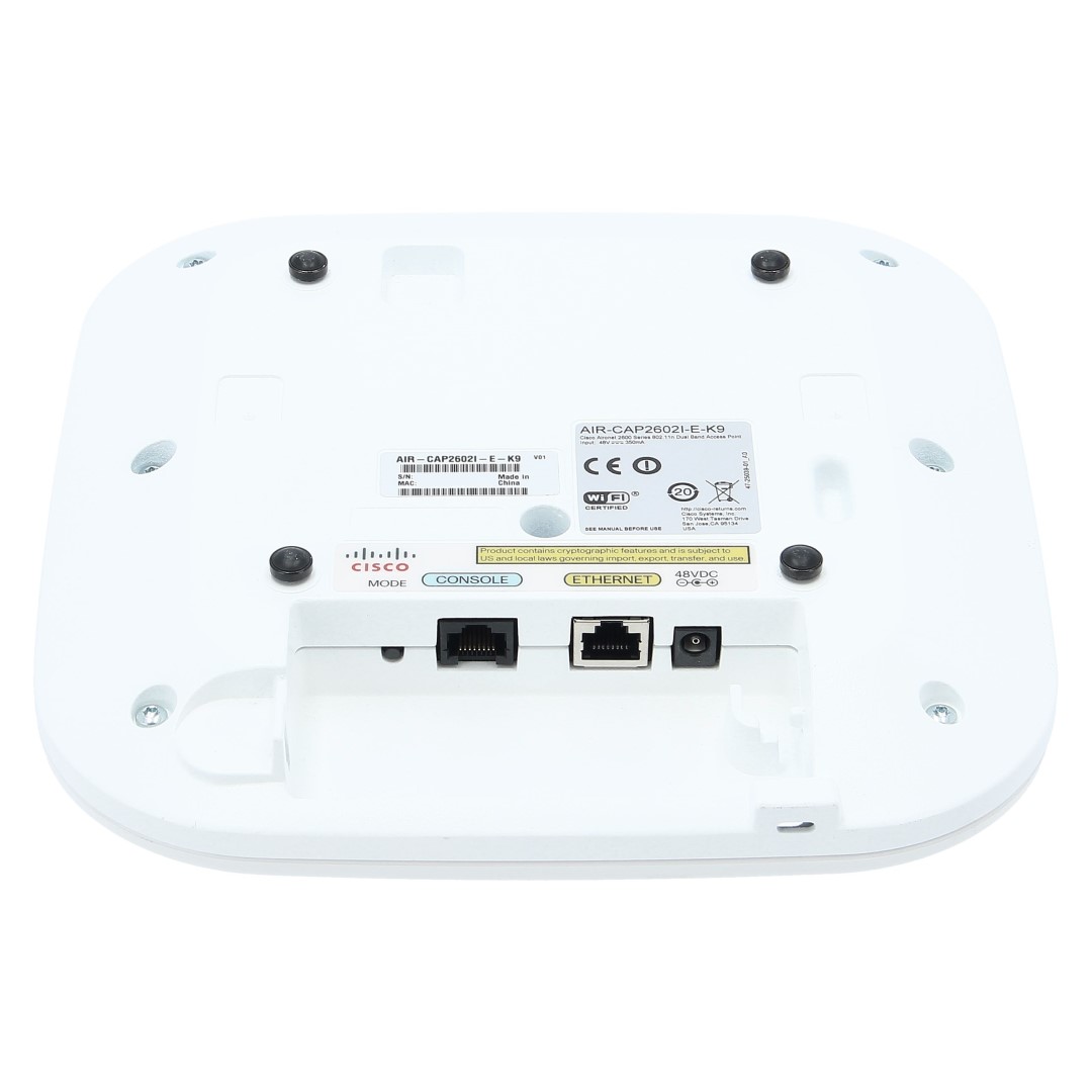 Cisco Aironet 2602I Access Point, Dual-band Controller-based, 802.11a/g/n w/CleanAir; Internal Antennas; E Regulatory Domain