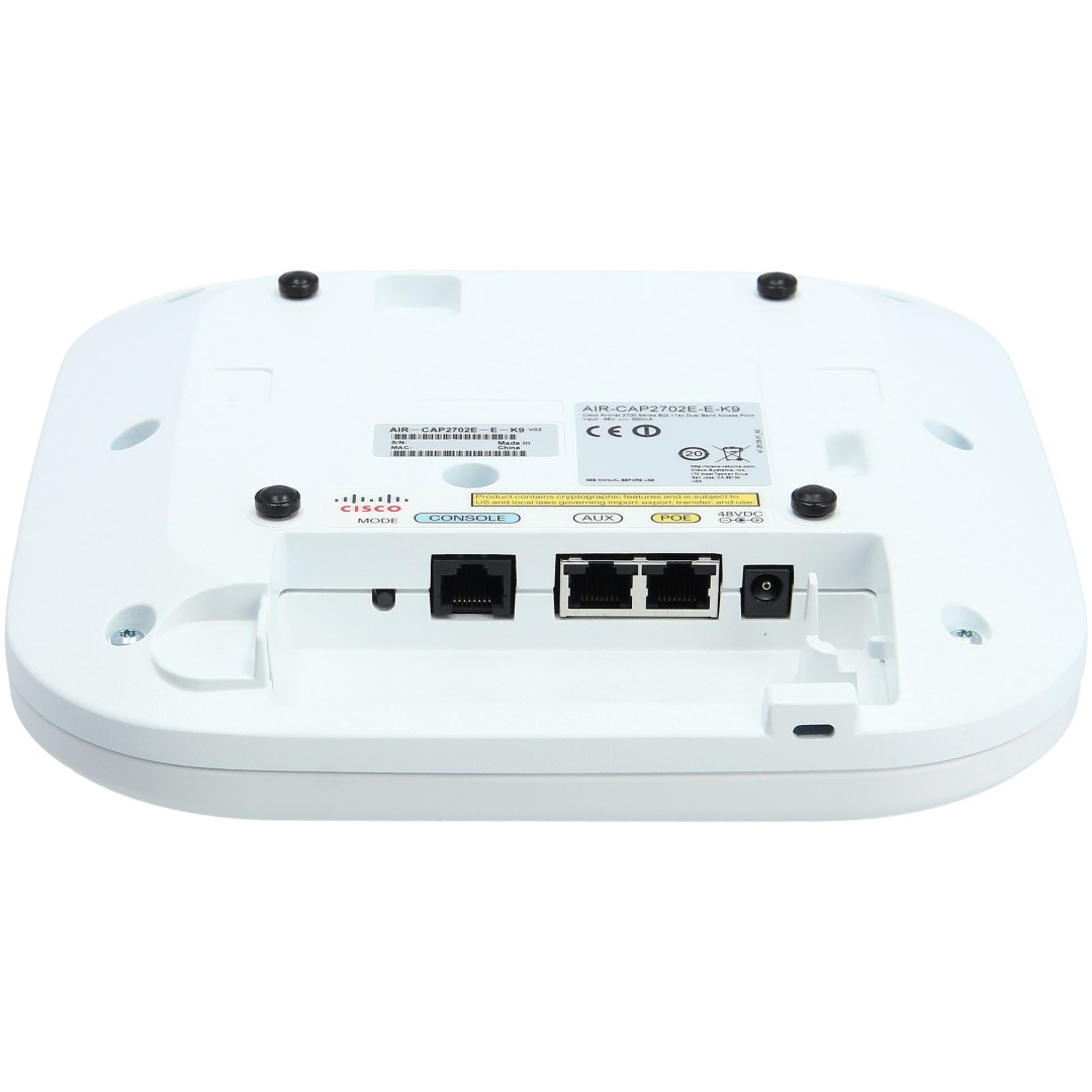 Cisco Aironet 2702E Access Point, Dual-band Controller-based, 802.11a/g/n/ac; External Antennas; E Regulatory Domain