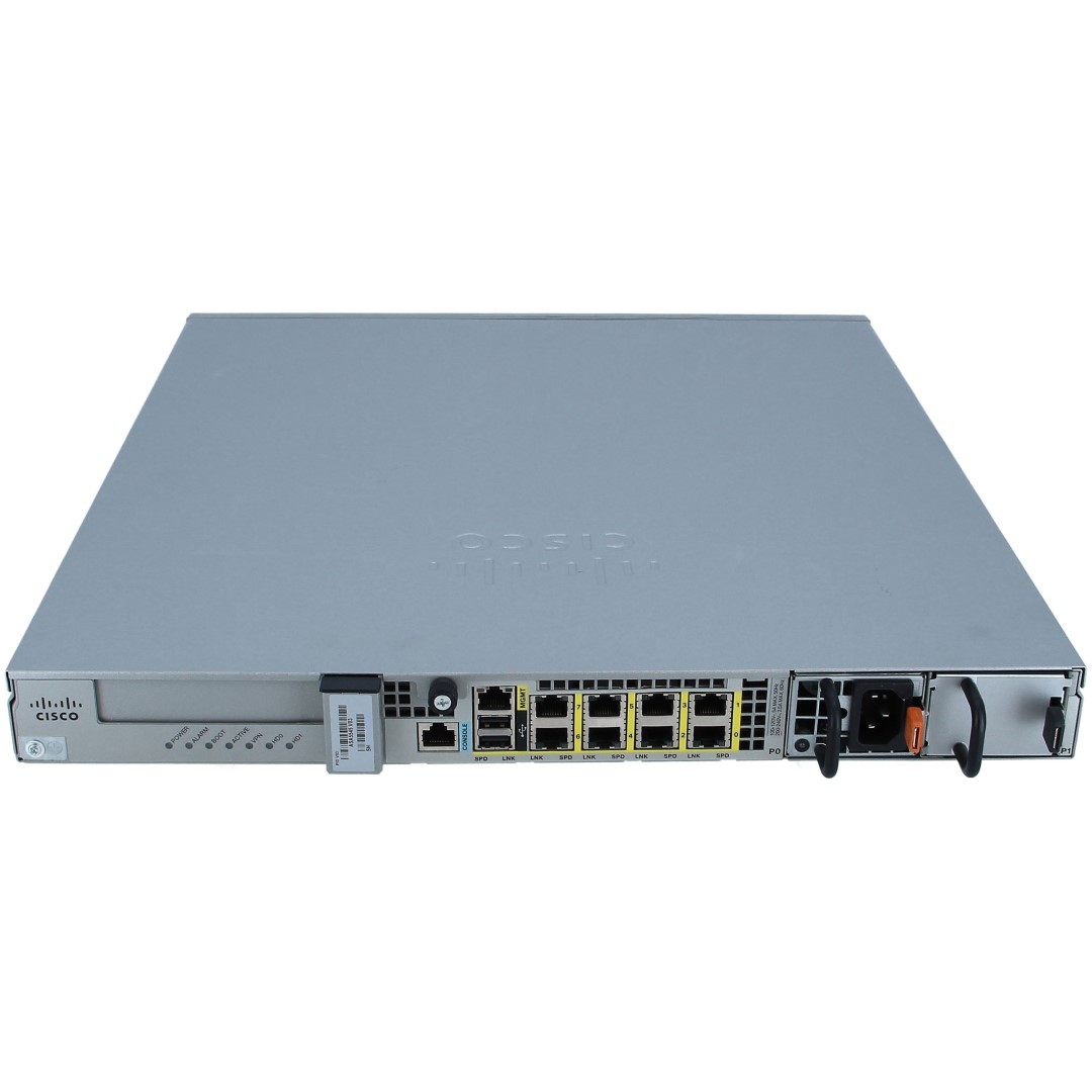 Cisco ASA 5545-X Firewall Edition; includes firewall services, 2500 IPsec VPN peers, 2 SSL VPN peers, 8 copper Gigabit Ethernet data ports, 1 copper Gigabit Ethernet management port, 1 AC power supply, Active/Active High Availability, 2 security contexts, 3DES/AES license
