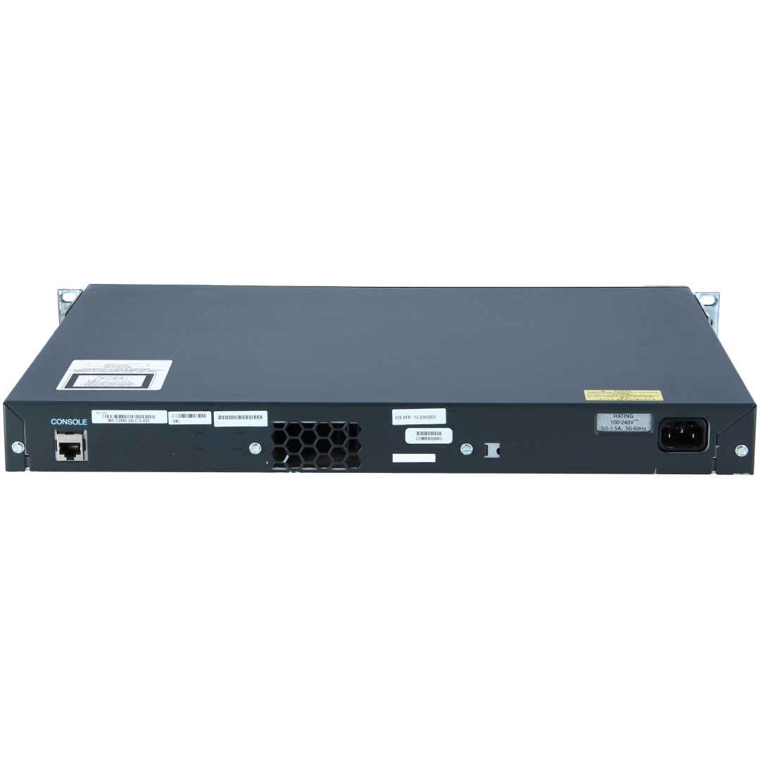 Cisco Catalyst 2960 24 10/100 (8 PoE) Ethernet ports and 2 dual-purpose uplinks (each dual-purpose uplink port has one 10/100/1000 Ethernet port and 1 SFP-based Gigabit Ethernet port, 1 port active), LAN Lite Image