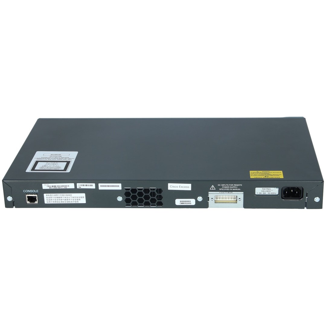 Cisco Catalyst 2960-Plus 48 10/100 Mbps Ethernet Interfaces, 2 SFP or 2 1000BASE-T RJ45 uplink interfaces, LAN Base Image