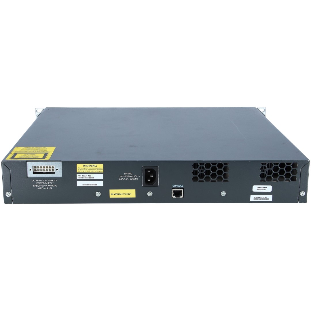 Cisco Catalyst 3550 Stackable 10 GBIC-based Gigabit Ethernet ports &amp; 2 10/100/1000 ports, Enhanced Multilayer Image software