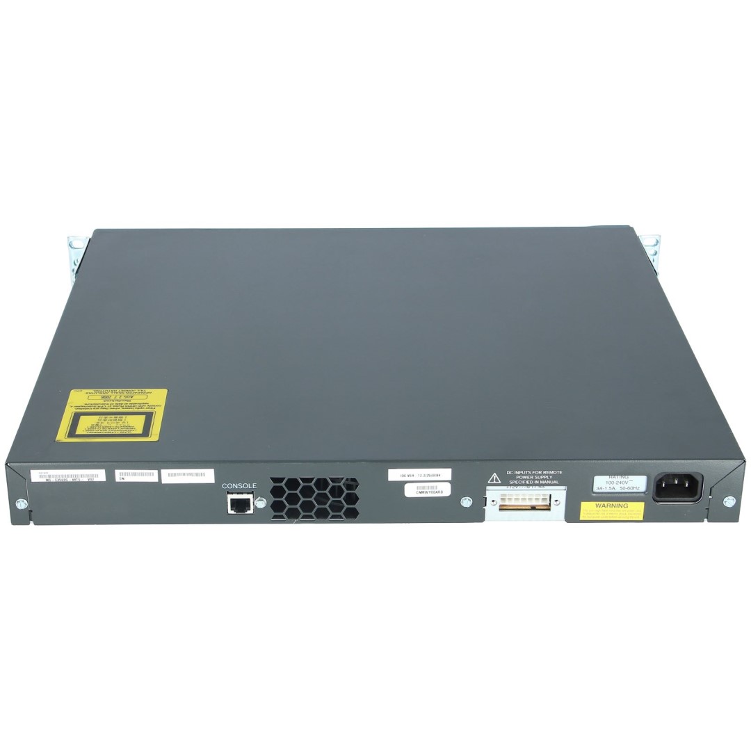 Cisco Catalyst 3560G 48 Ethernet 10/100/1000 ports and 4 SFP-based Gigabit Ethernet ports, Enhanced Multilayer Image software (IP Services)