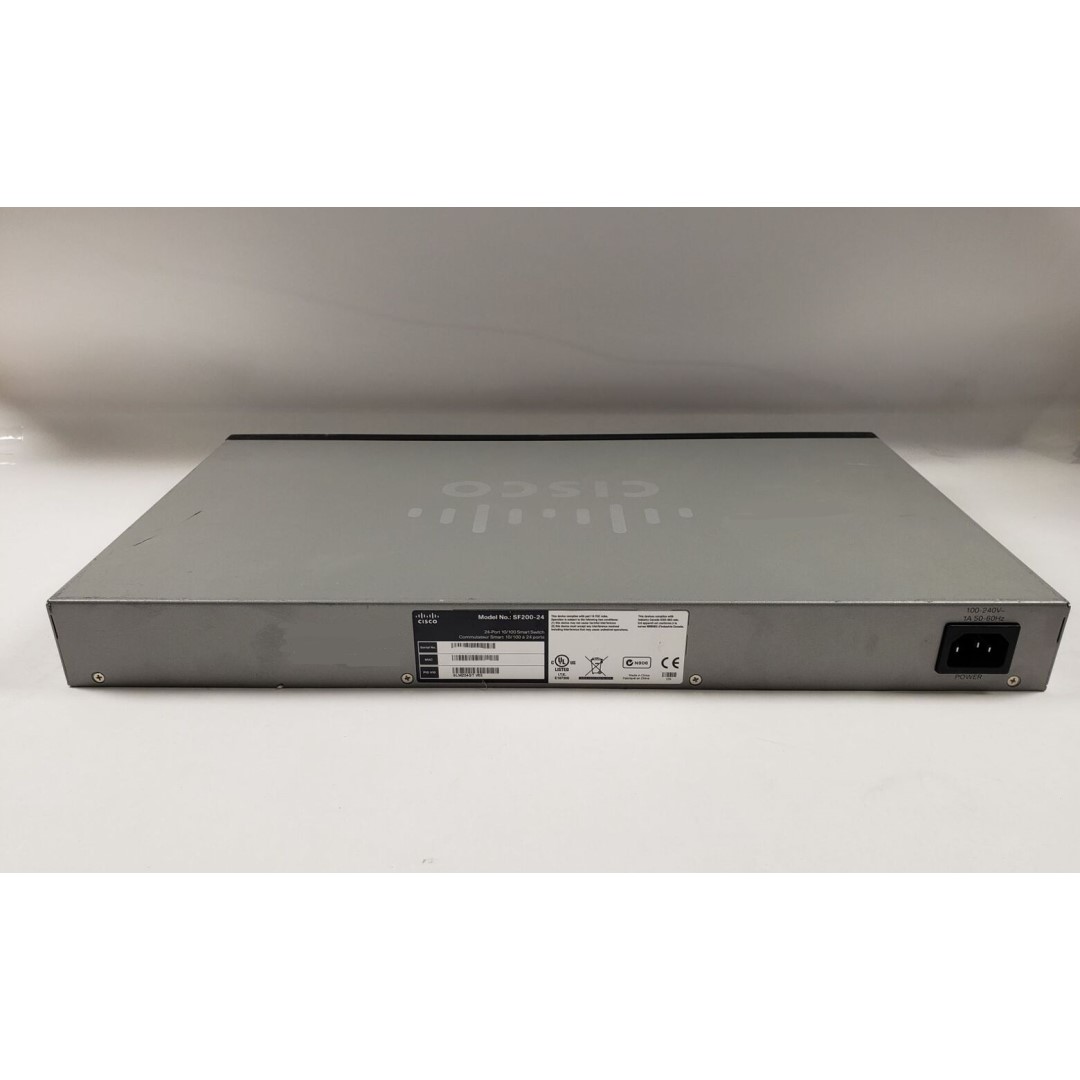 Cisco Small Business SF200-24 Smart Switch, 24-Port 10/100 &amp; 2 combo mini-GBIC ports, 200 Series