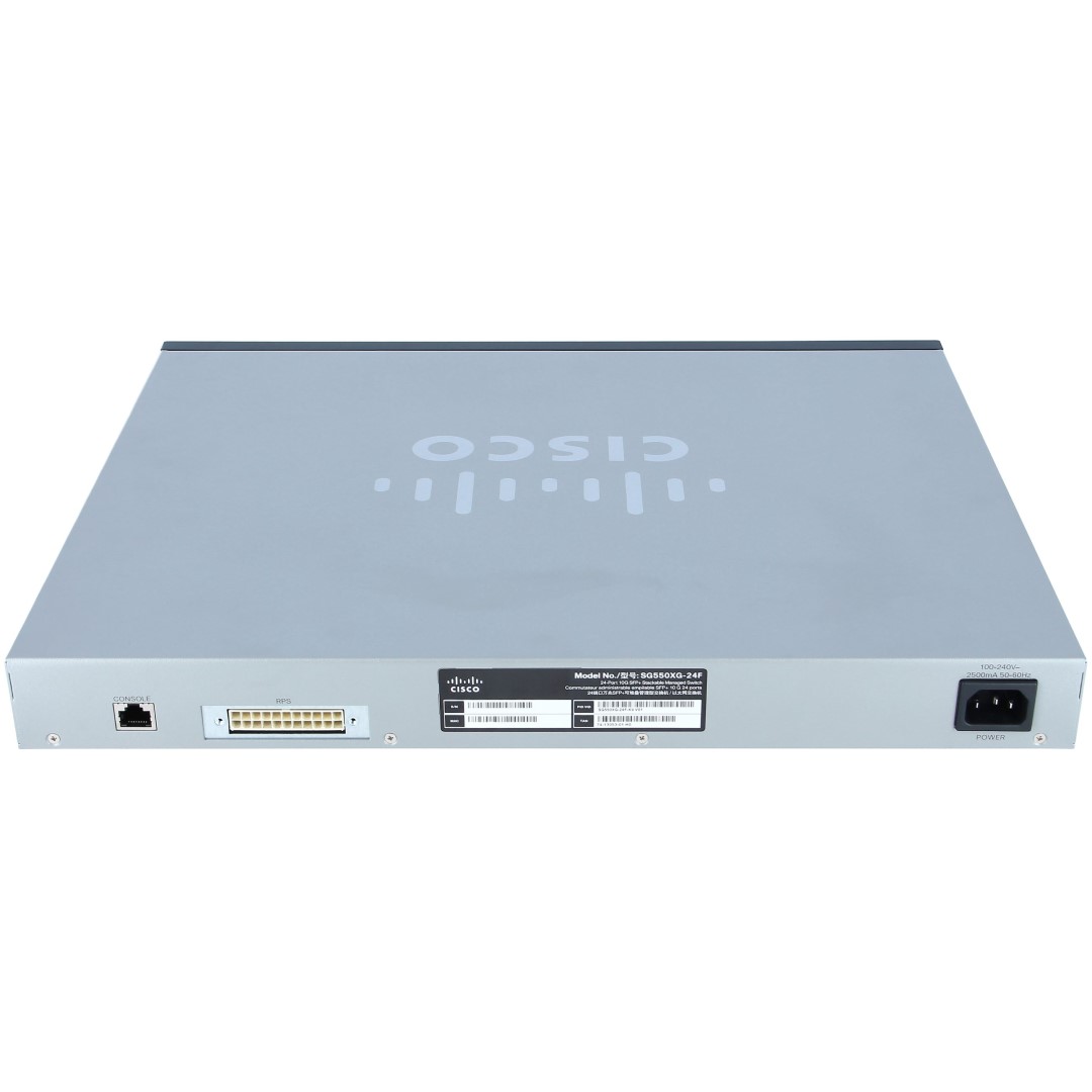Cisco 550X Series SG550XG-24F Stackable Managed Switch, 24-Port 10G SFP+ &amp; 2x 10 Gigabit base-T copper port (combo with 2 SFP+)