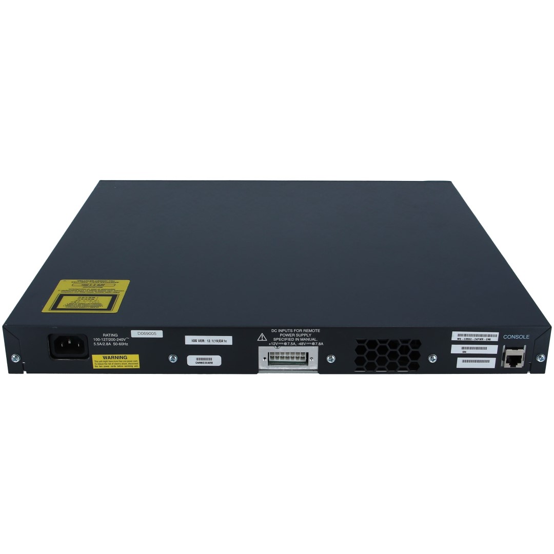 Cisco Catalyst C3550 Stackable 24 10/100 inline power Ethernet ports &amp; 2 Gigabit Ethernet GBIC ports, Enhanced Multilayer Image software