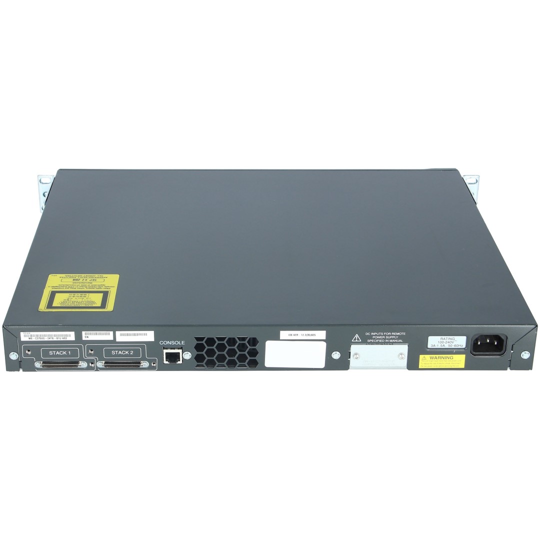 Cisco Catalyst 3750G Stackable 24 10/100/1000Base-T PoE Gigabit Ethernet ports &amp; 4 SFP Uplink ports, IP Base software