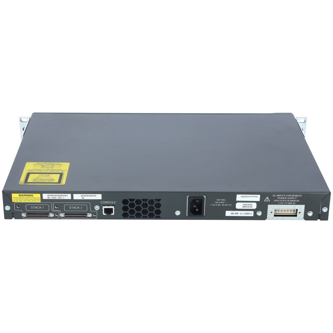 Cisco Catalyst 3750, 24 10/100 ports and 2 SFP-based Gigabit Ethernet, IP Services (Enhanced Multilayer Image)