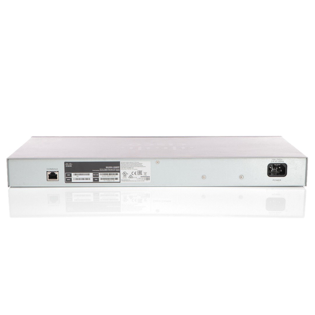 Cisco Small Business 350 Series SG350-28SFP Managed Switch, 24-Port Gigabit SFP, 2 combo copper/SFP Gigabit ports &amp; 2 Gigabit SFP ports for UK