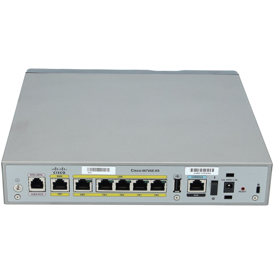 Cisco 867VAE ISR Secure Router with VDSL2/ADSL2+ over basic telephone service