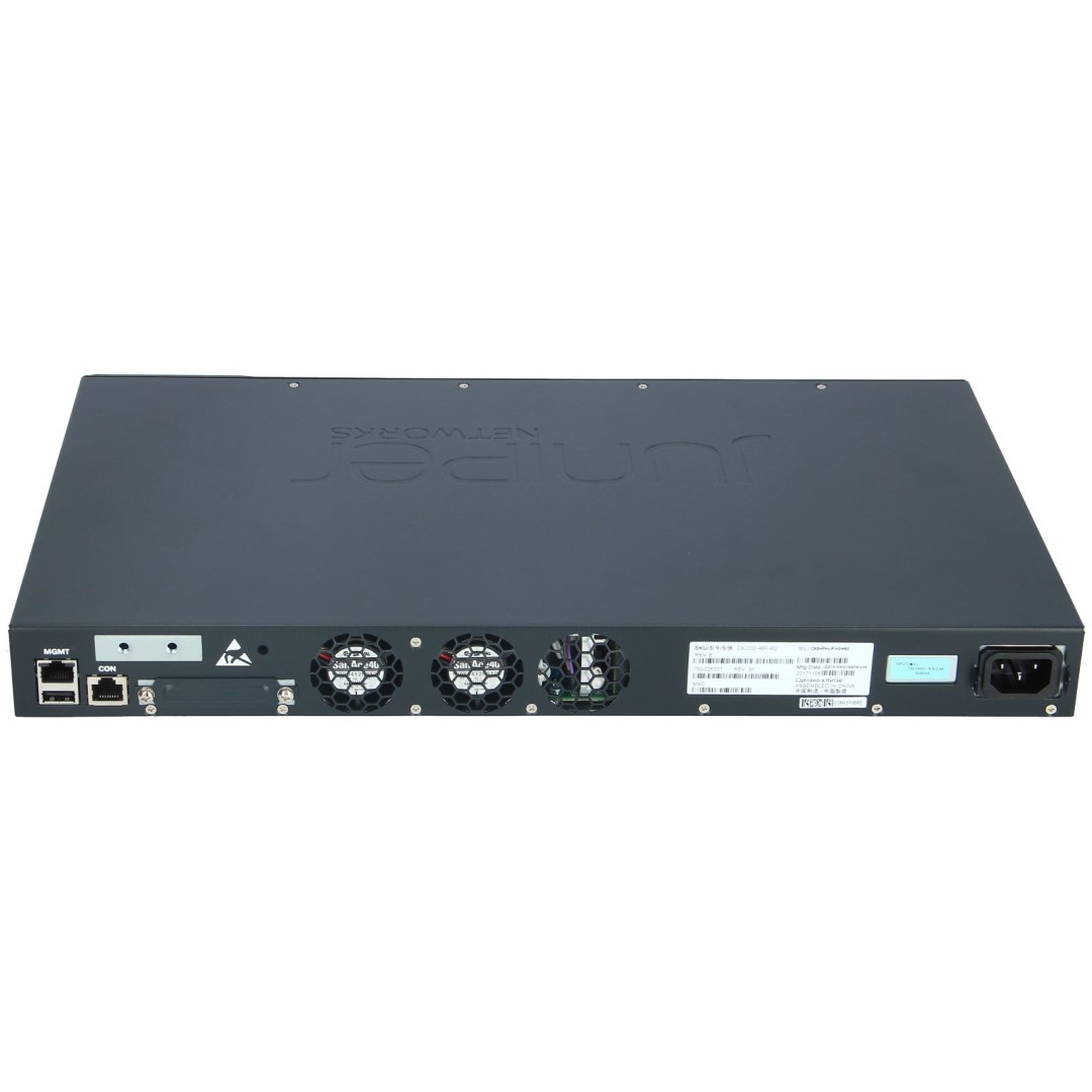 Juniper EX2200 48-port 10/100/1000BASE-T Ethernet Switch with PoE+ and four SFP Gigabit Ethernet uplink ports