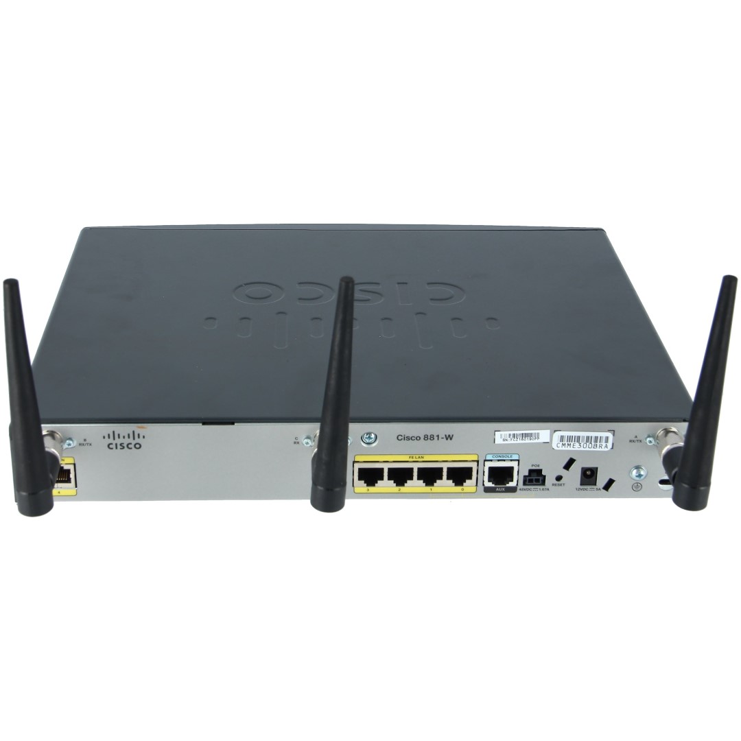Cisco 881 ISR Ethernet Security Router with 802.11n FCC Compliant
