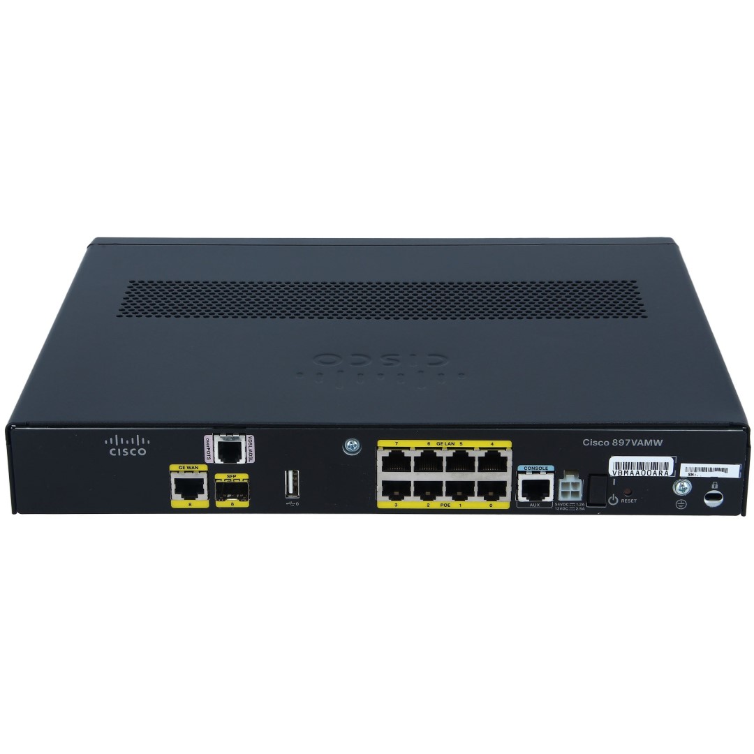 Cisco 897VA ISR Gigabit Ethernet security router with SFP and VDSL/ADSL2+ Annex M with Wireless