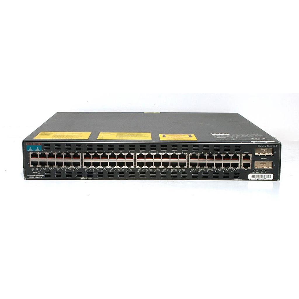 Cisco Catalyst 2948G-L3 switch, fixed 48 10/100 FE, 2 1000BaseX (GBIC)