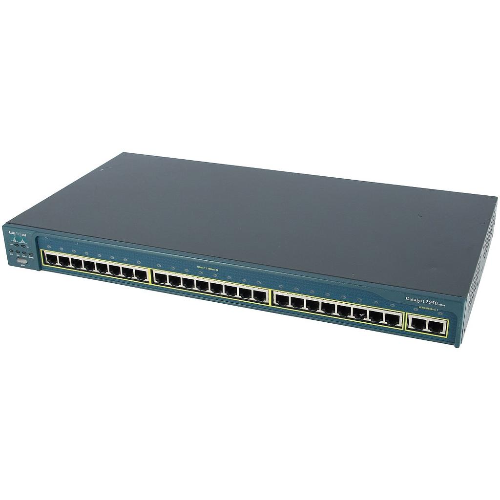 Cisco Catalyst 2950T 24 10/100 ports and two fixed 10/100/1000BASE-T uplink ports