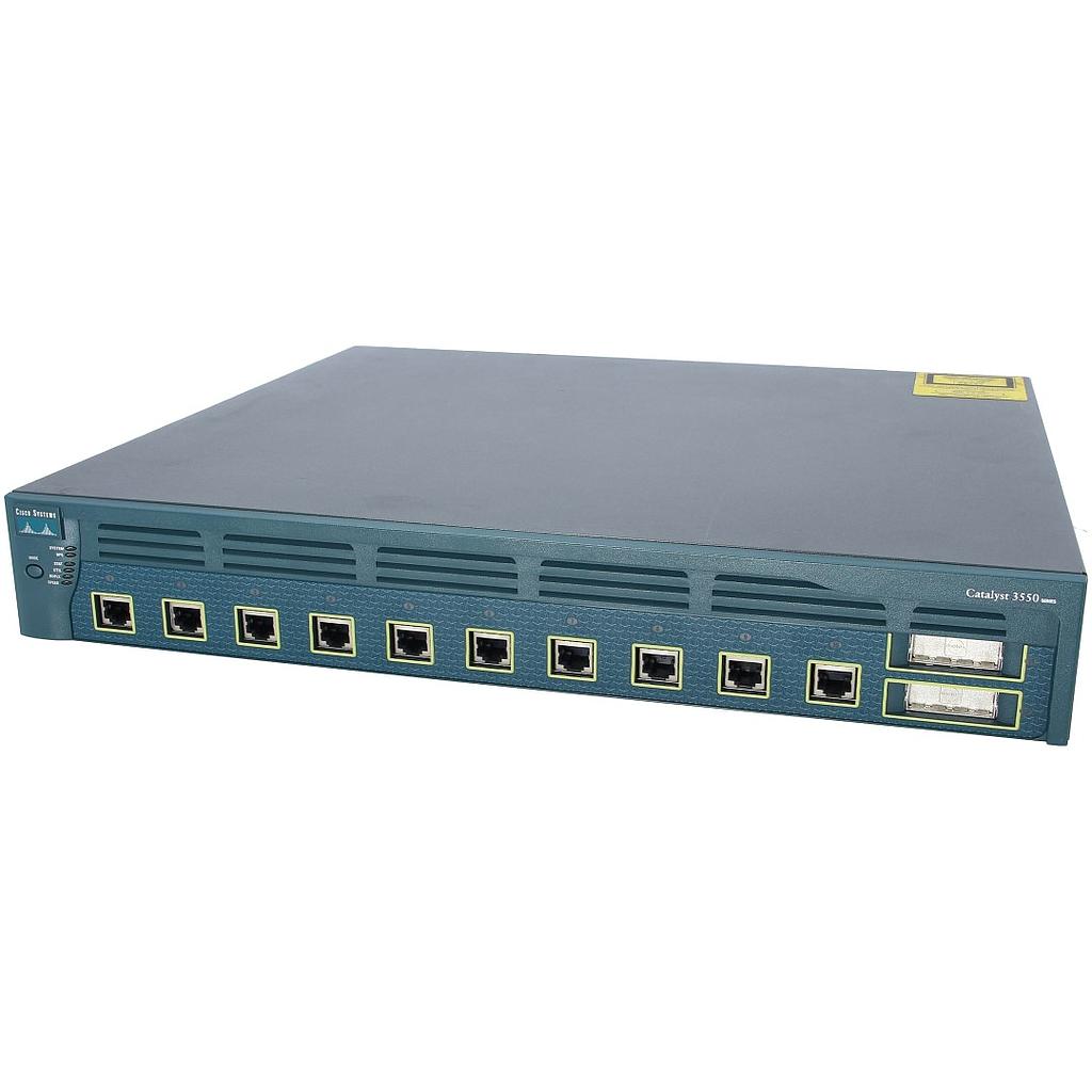 Cisco Catalyst 3550 Stackable 10 10/100/1000BASE-T ports &amp; 2 GBIC-based Gigabit Ethernet ports, Enhanced Multilayer Image software