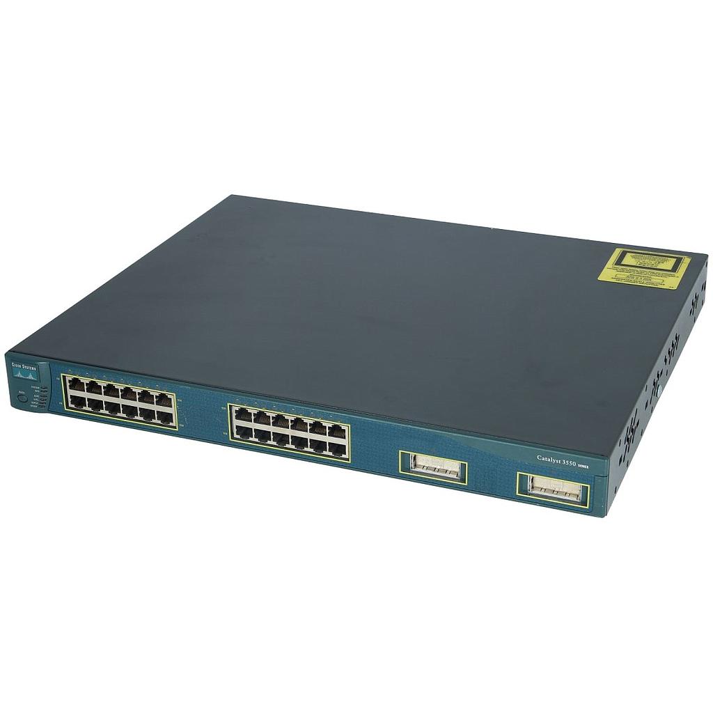 Cisco Catalyst 3550 Stackable 24 10/100 Ethernet ports &amp; 2 Gigabit Ethernet GBIC ports, Standard Multilayer Image software