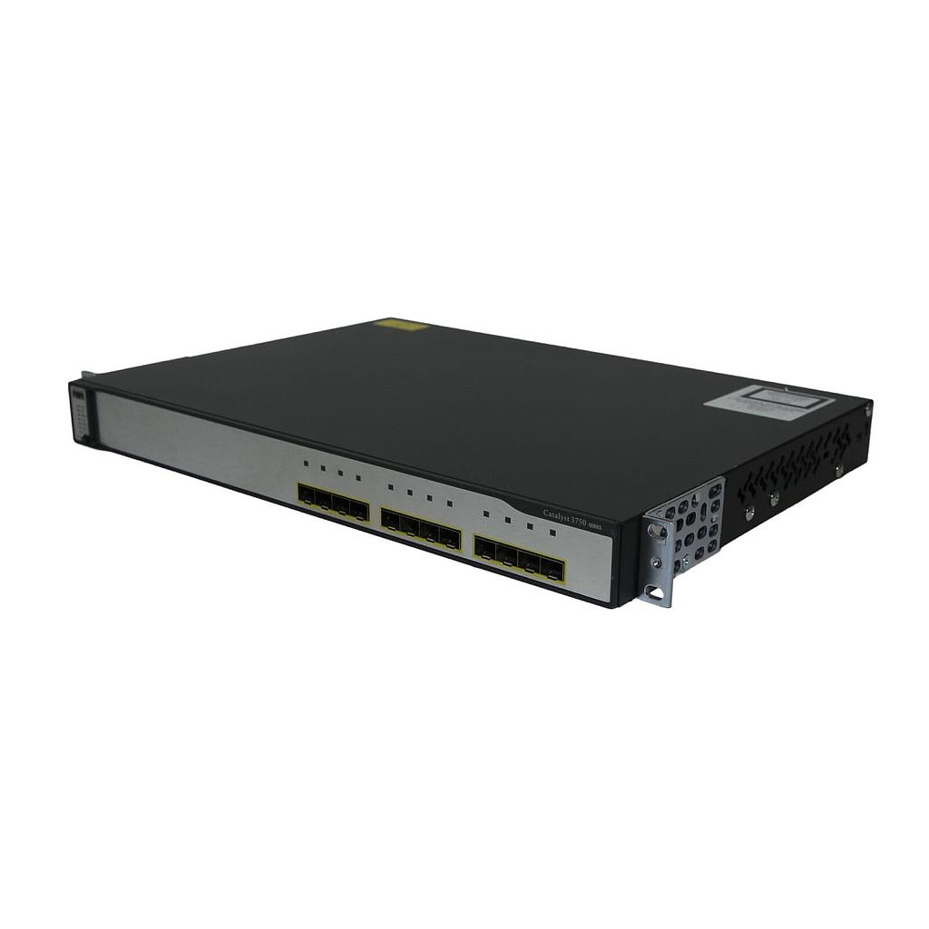 Cisco Catalyst 3750G Stackable 12 SFP-based Gigabit Ethernet ports, IP Base software