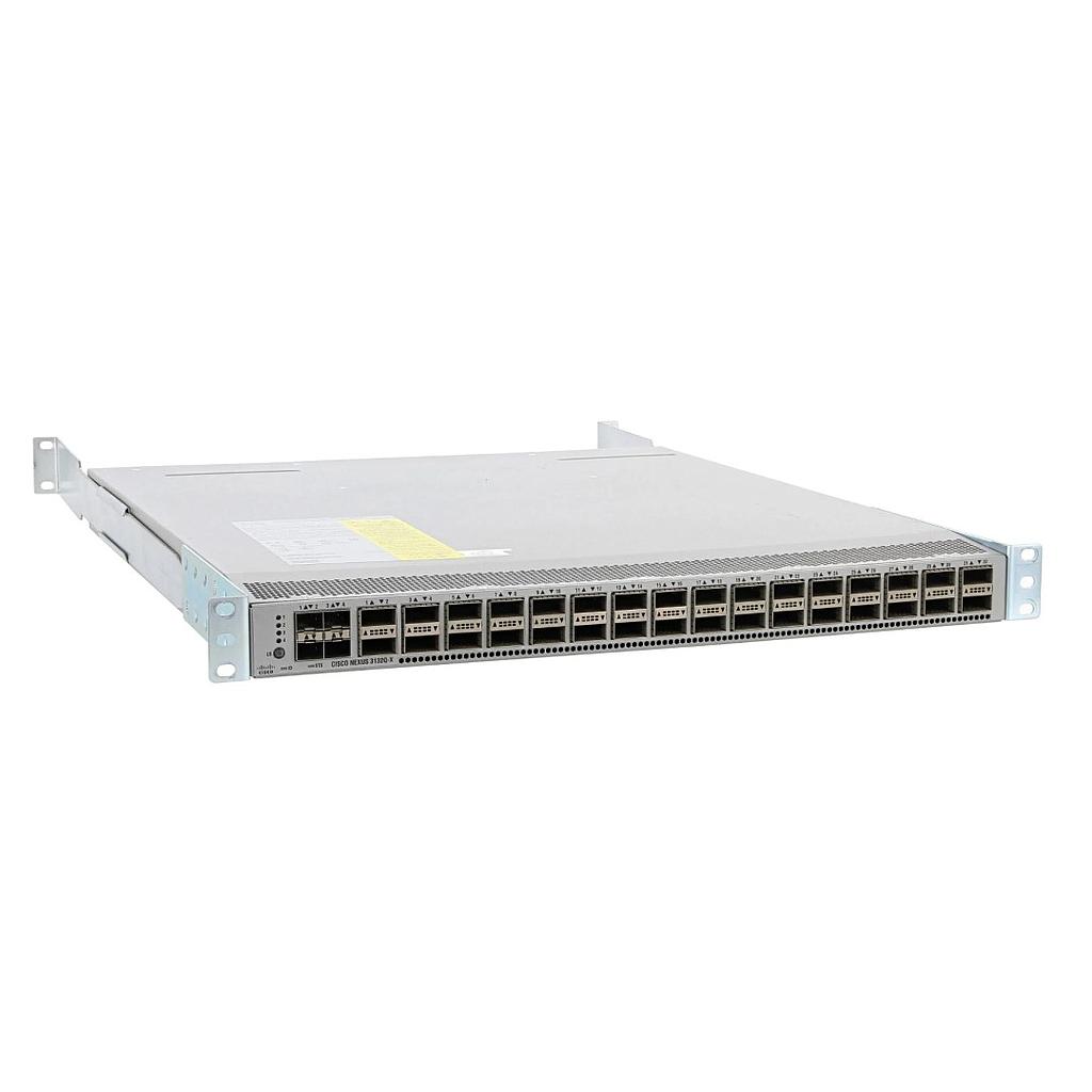 Cisco Nexus 3132Q-X, 32 QSFP+ ports, and 4 SFP+, 1RU switch, choice of airflow and power supply