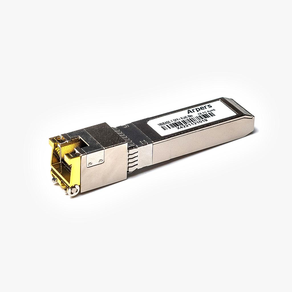 Arpers SFP+ 10GBASE-T Copper - RJ45, 10 Gigabit Ethernet, Multimode, 30m compatible with HP Aruba