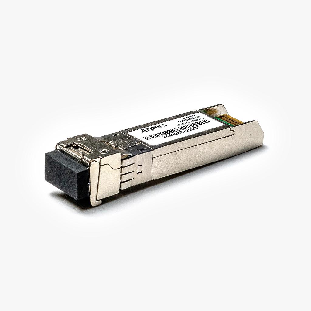 Arpers 10GBASE-LR SFP+, 1310nm, SMF, 10km, Dual LC, DOM compatible with Cisco (Industrial Temperature)