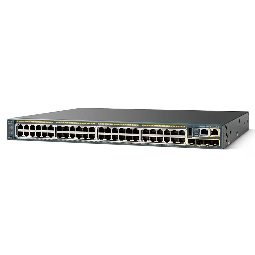 Cisco Catalyst 2960S 48 10/100/1000 Ethernet PoE 370W, 4 x SFP LAN Base