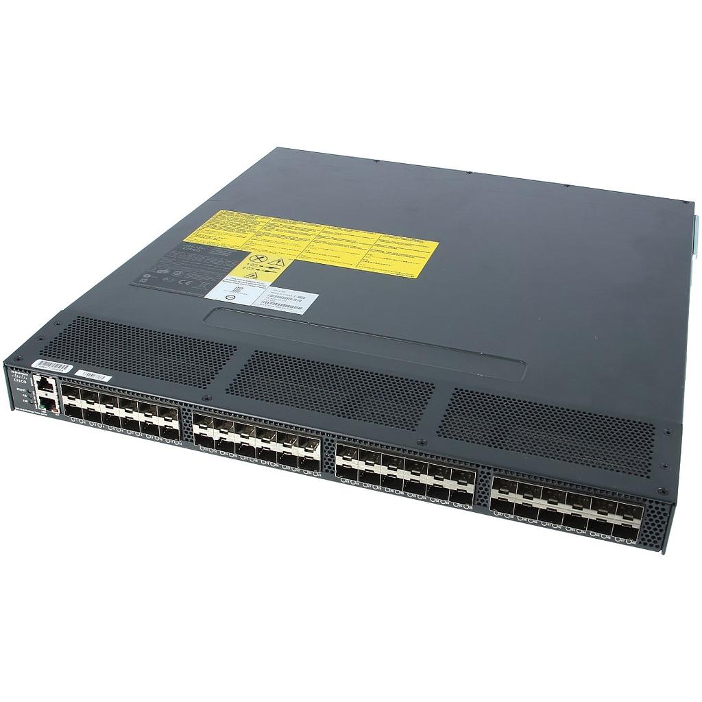 Cisco MDS 9148 48-Port Multilayer Fabric Switch with 48 8-Gbps active ports, Dual Power Supplies, Power Cords and Fans, VSANs, PortChannels, and Cisco DCNM for SAN Essentials Edition. Includes Accessory kit.
