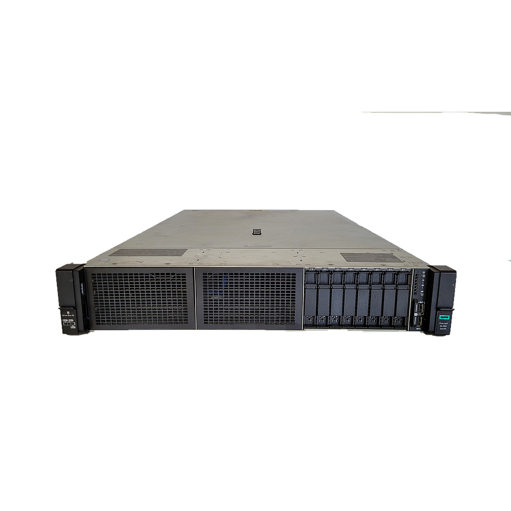 HPE ProLiant DL380 G10 8SFF CTO 2U; Embedded SW RAID S100i; HPE Embedded 1Gb Ethernet 4-port 331i Adapter; iLO Standard - 2nd Gen Processors