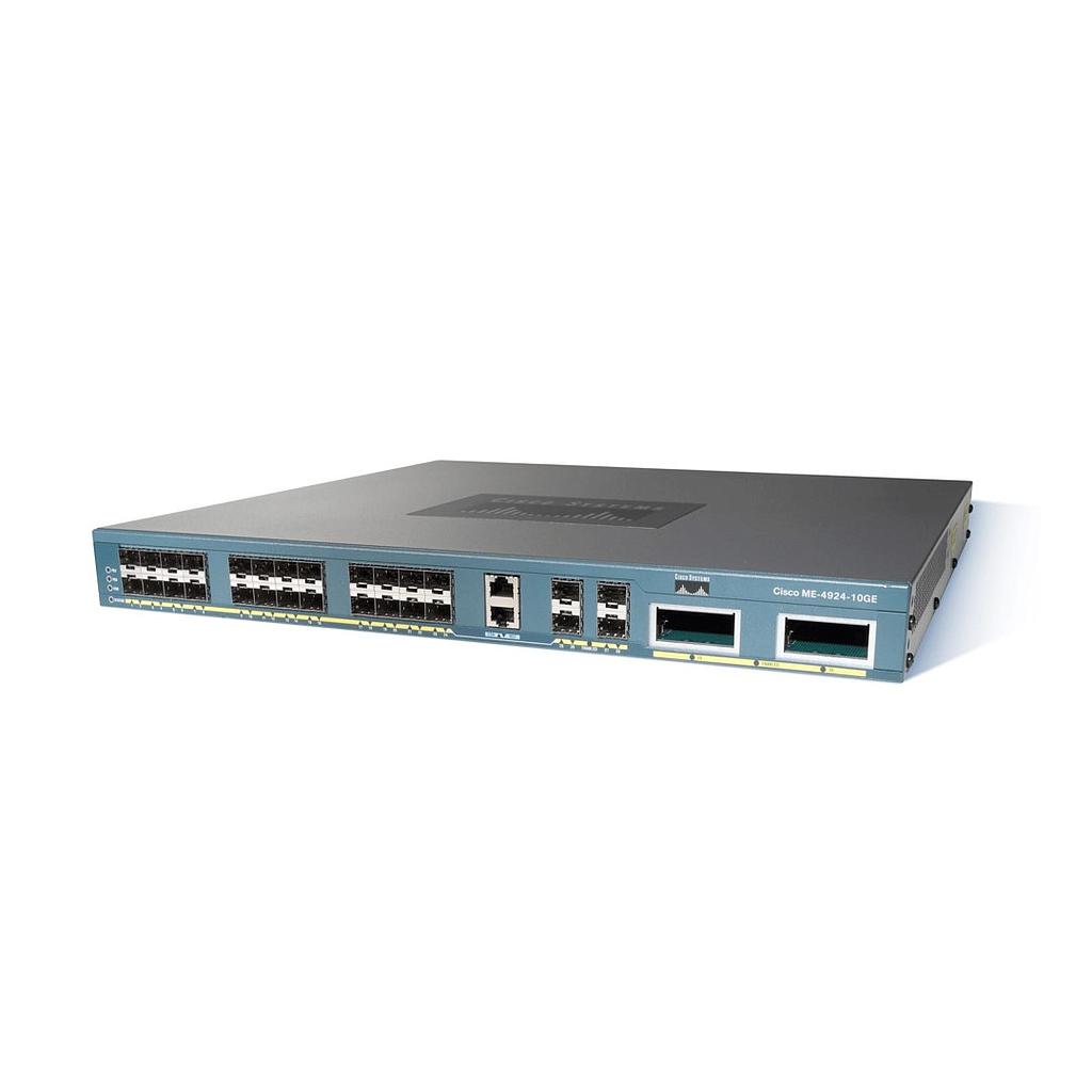 Cisco ME 4924-10GE, IP Base software image (RIP, static routes), no power supply, fan tray