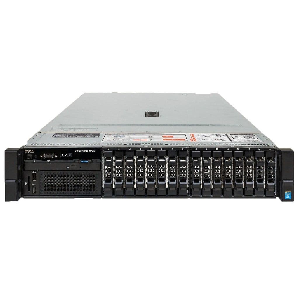 Dell PowerEdge R730, 16 SFF Drive Bays, CTO 2U; PERC S130 (SW RAID), iDRAC-8 (Enterprise), V4