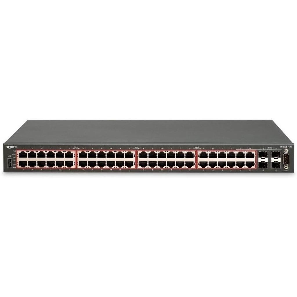Avaya 4548GT-PWR 48x 10/100/1000BASE-T PoE ports &amp; 4 shared SFP ports Ethernet Routing Switch