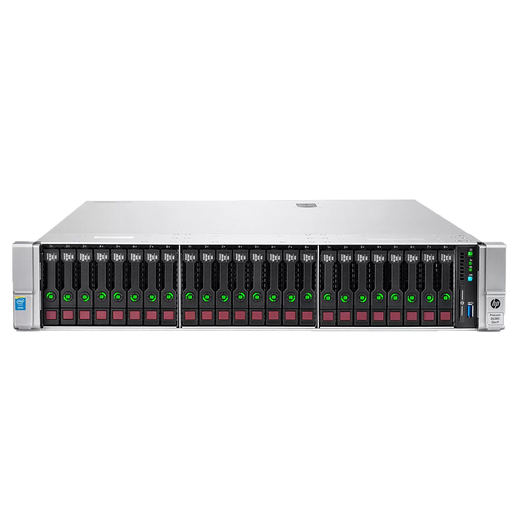 HPE ProLiant DL380 G9 24SFF CTO 2U; HPE Dynamic Smart Array B140i; Embedded 1Gb Ethernet 4-port 331i Adapter; iLO Standard - v4 Processors