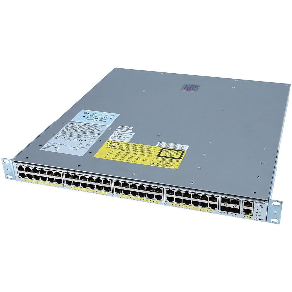 Cisco Catalyst C4948E-F 48x 10/100/1000 (RJ45) and 4x 10GbE (SFP+), IP Base IOS, AC p/s Back-to-Front-Cooling