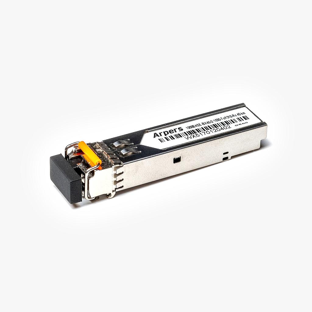 Arpers 1000Base-BX40-D SFP (mini-GBIC), 1490nm-TX/1310nm-RX, SMF, 40km, LC Simplex, DOM compatible with Cisco
