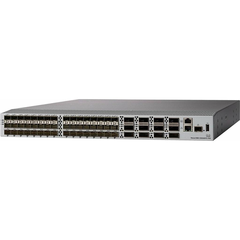 Cisco Nexus 9K Fixed with 48p 1/10G/25G SFP and 12p 40G/100G QSFP28 (2x PSU AC 1100W Port-side Intake , 5x Fan Port-side Intake &amp; NX-OS software)