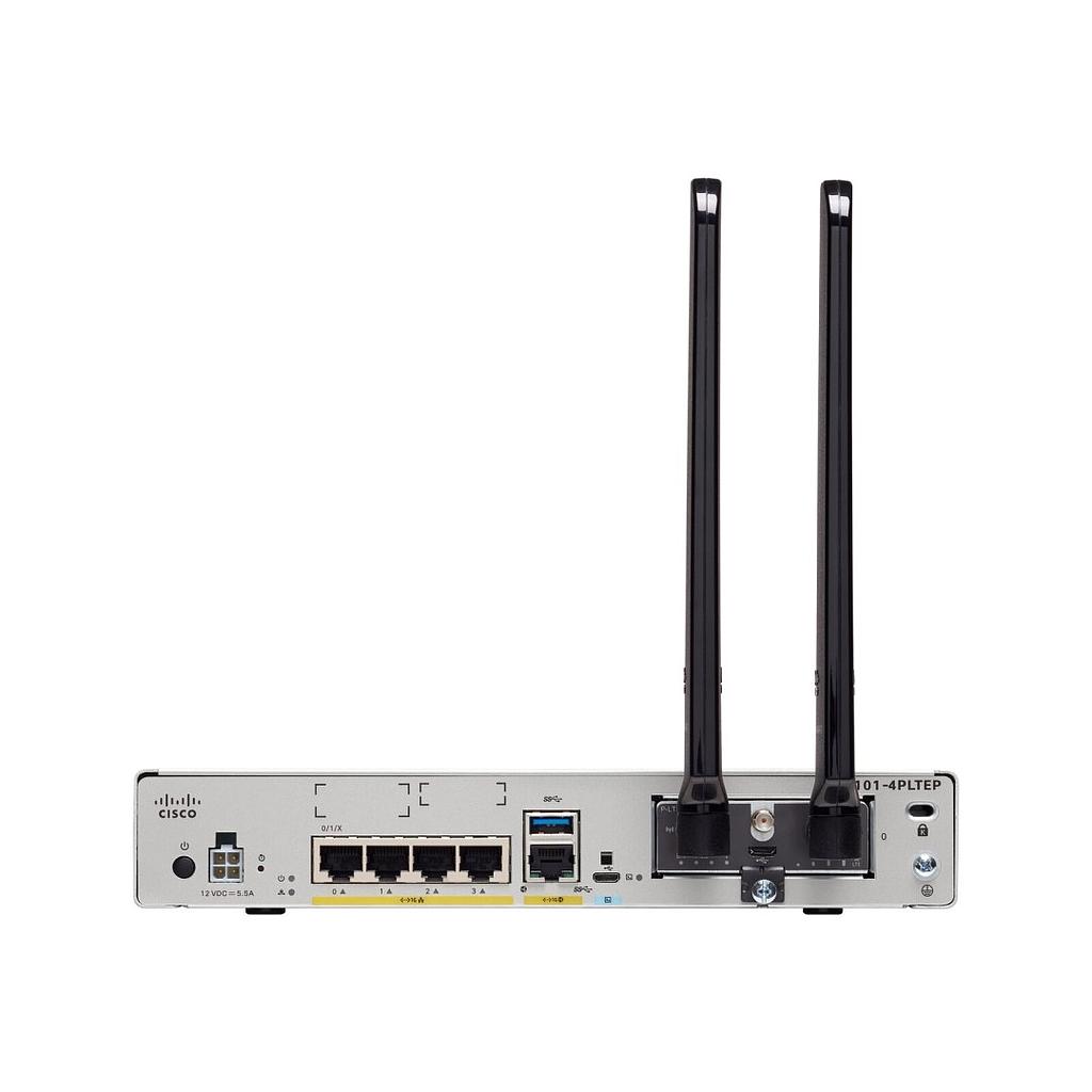 Cisco 1101 ISR 4-Port Gigabit Ethernet and LTE Secure Router with Pluggable