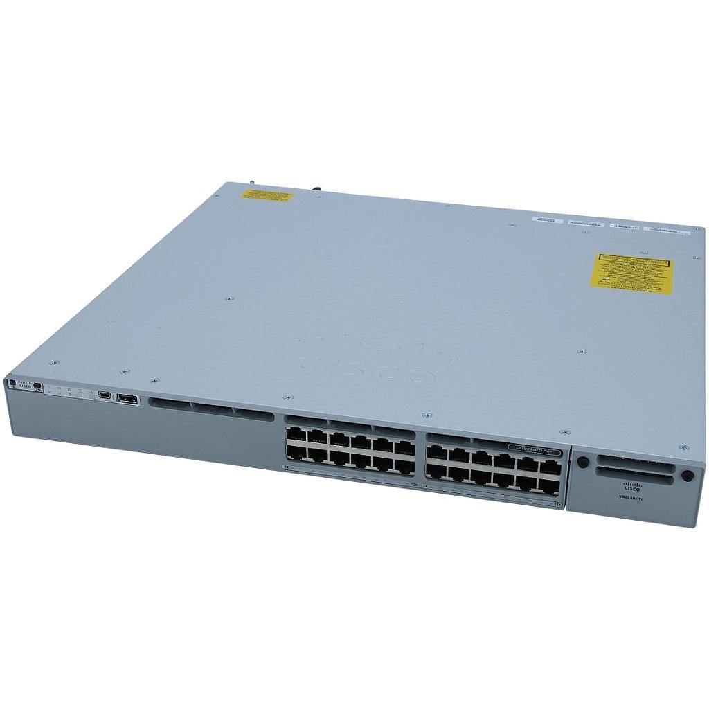 Cisco Catalyst 9300 24-port 1G copper with modular uplinks, PoE+, Network Advantage
