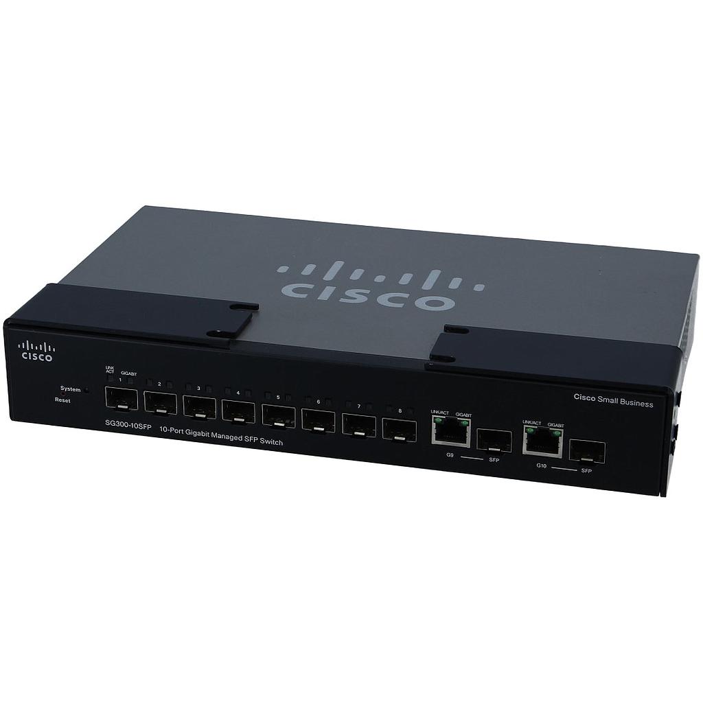 Cisco Small Business 300 Series SG300-10SFP Managed Switch, 8-Port Gigabit SFP &amp; 2 combo mini-GBIC ports for UK