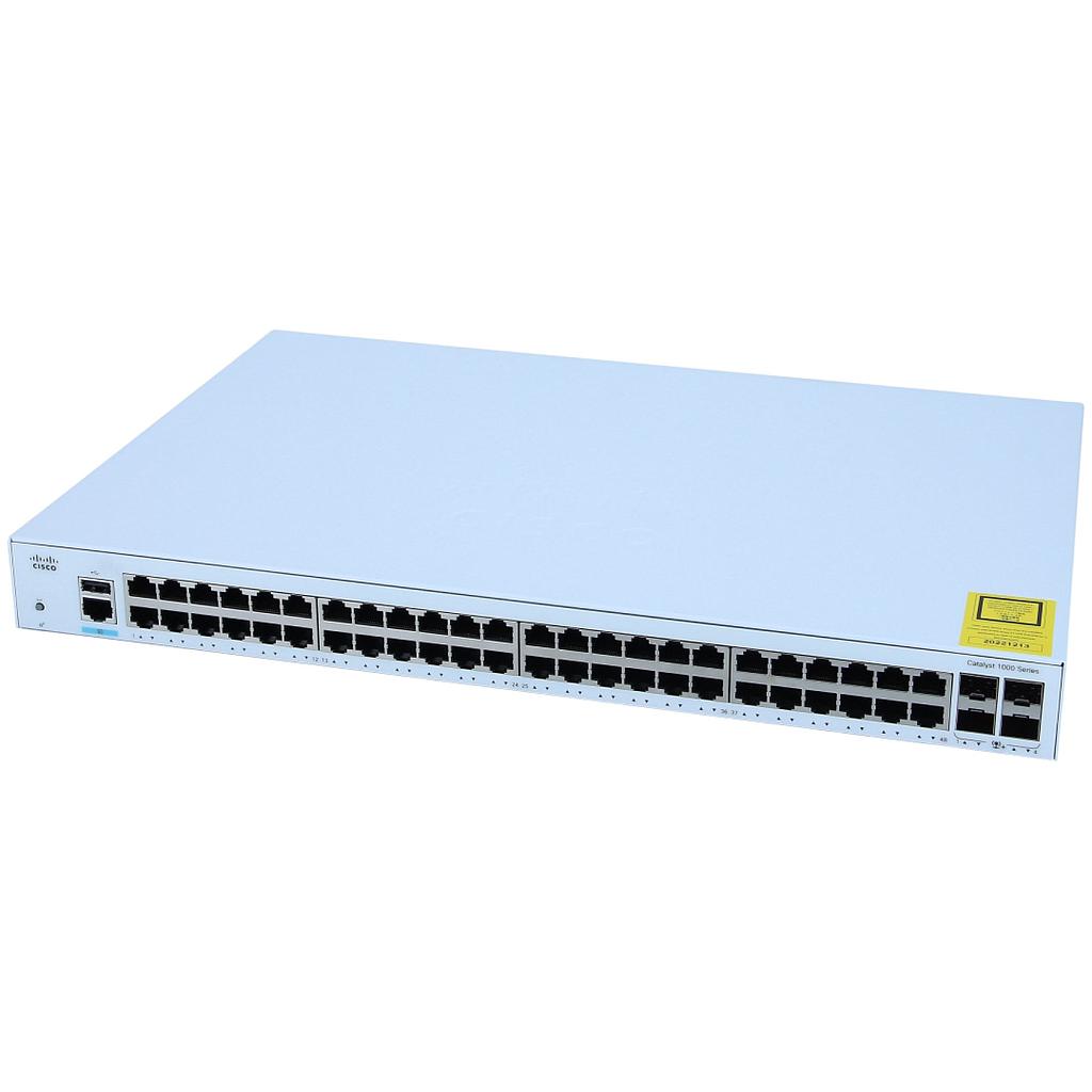 Cisco Catalyst 1000 Series, 48x 10/100/1000 Ethernet ports &amp; 4x 10G SFP+ uplink ports, Managed Switch
