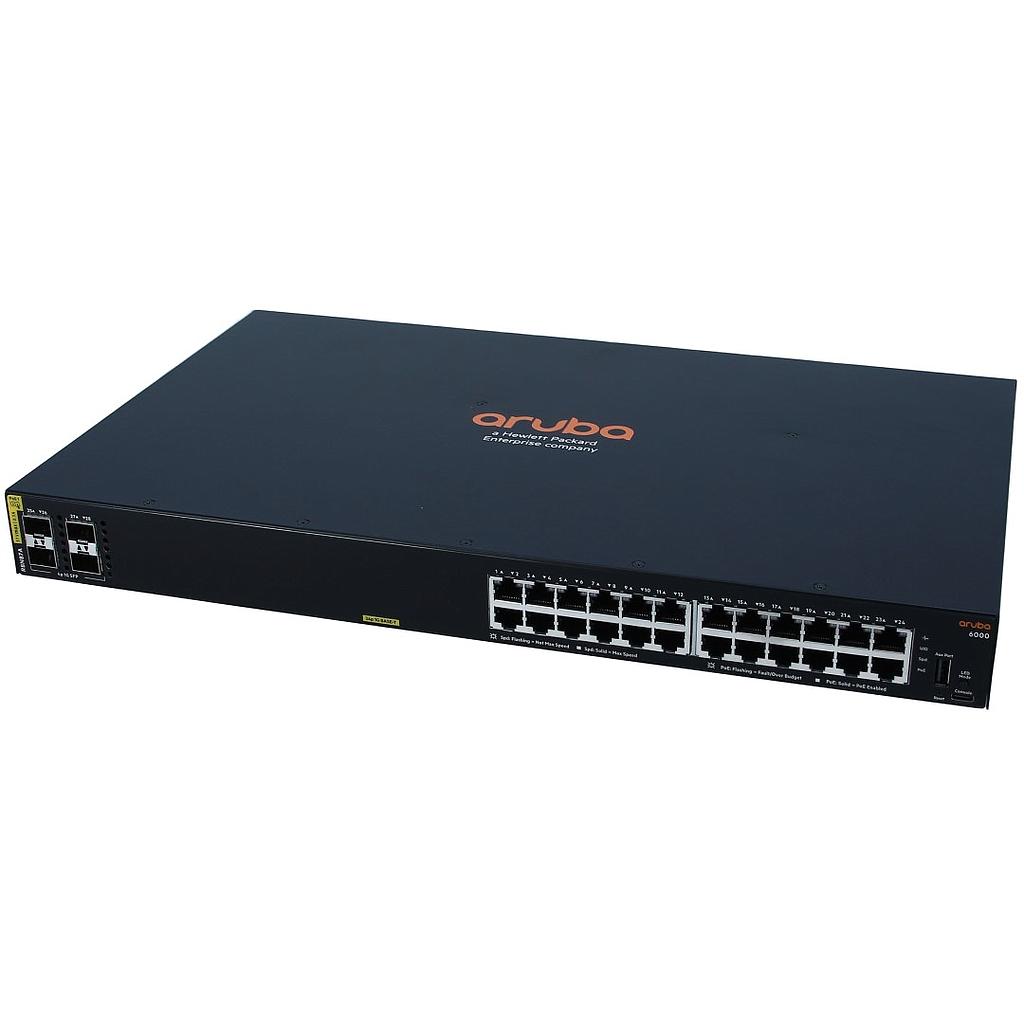 Aruba Networking 6000 24G Class4 PoE+ 4SFP 370W Switch