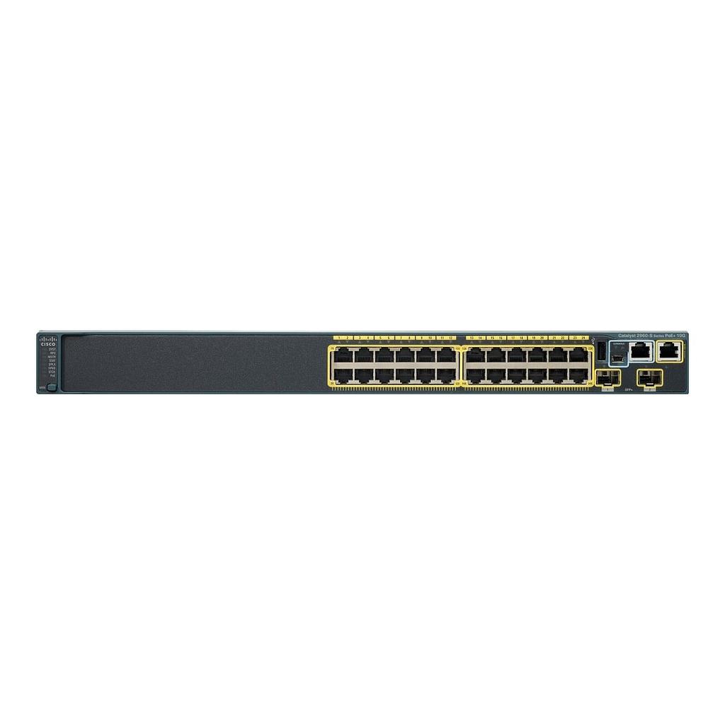 Cisco Catalyst 2960S 24 10/100/1000 Ethernet PoE 370W, 2 x 10G SFP+ LAN Base