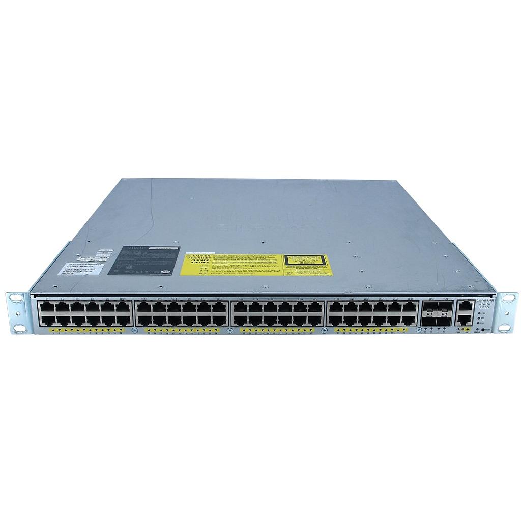 Cisco Catalyst 4948E, 48x 10/100/1000 (RJ45) and 4x 10GbE (SFP+), Front-to-Back cooling, no p/s