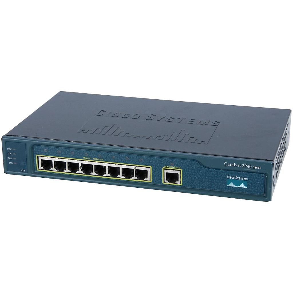 Cisco Catalyst 2940 Eight 10/100 Ethernet ports and One 10/100/1000BASE-T Ethernet port