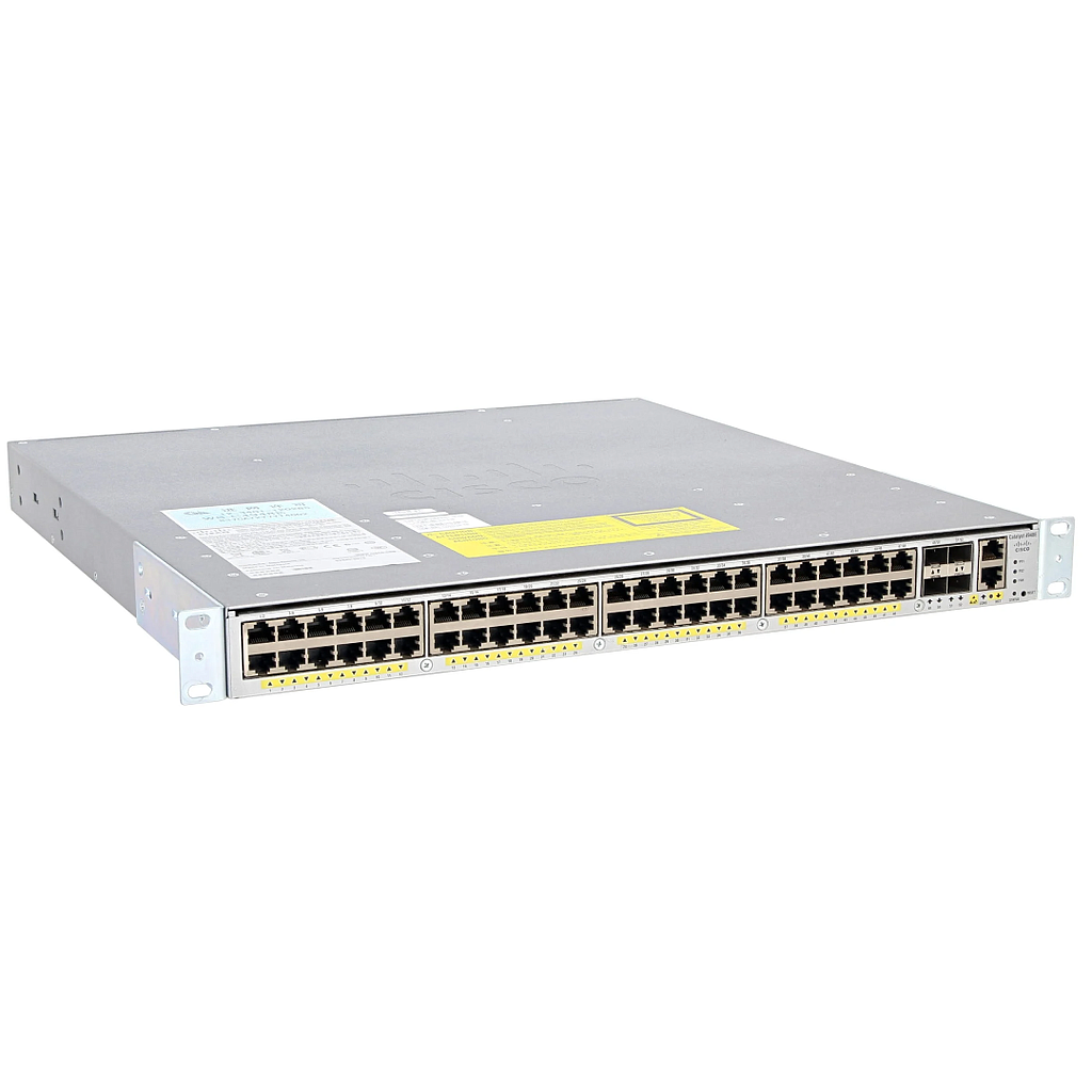 Cisco Catalyst 4948E 48x 10/100/1000 (RJ45) and 4x 10GbE (SFP+), Enterprise Services IOS, AC p/s Front-to-Back Cooling