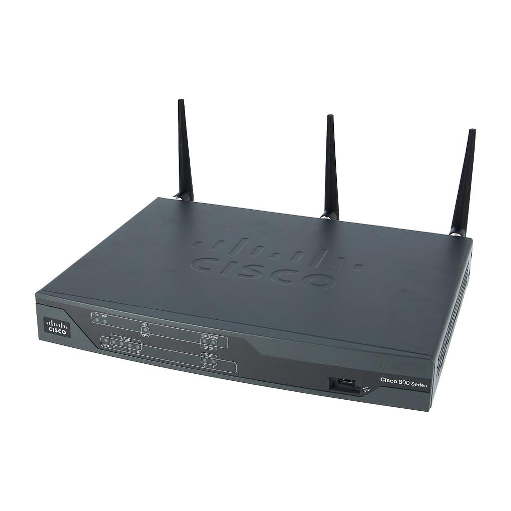 Cisco 887 ISR ADSL2/2+ Annex M Router with 802.11n ETSI Compliant
