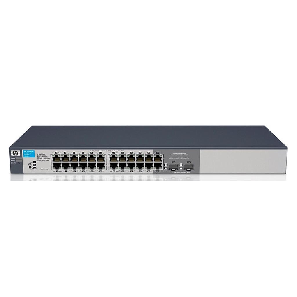 HP ProCurve 1810G-24 Switch, 22 auto-sensing 10/100/1000 ports &amp; 2 dual-personality ports (10/100/1000 RJ-45 or SFP)