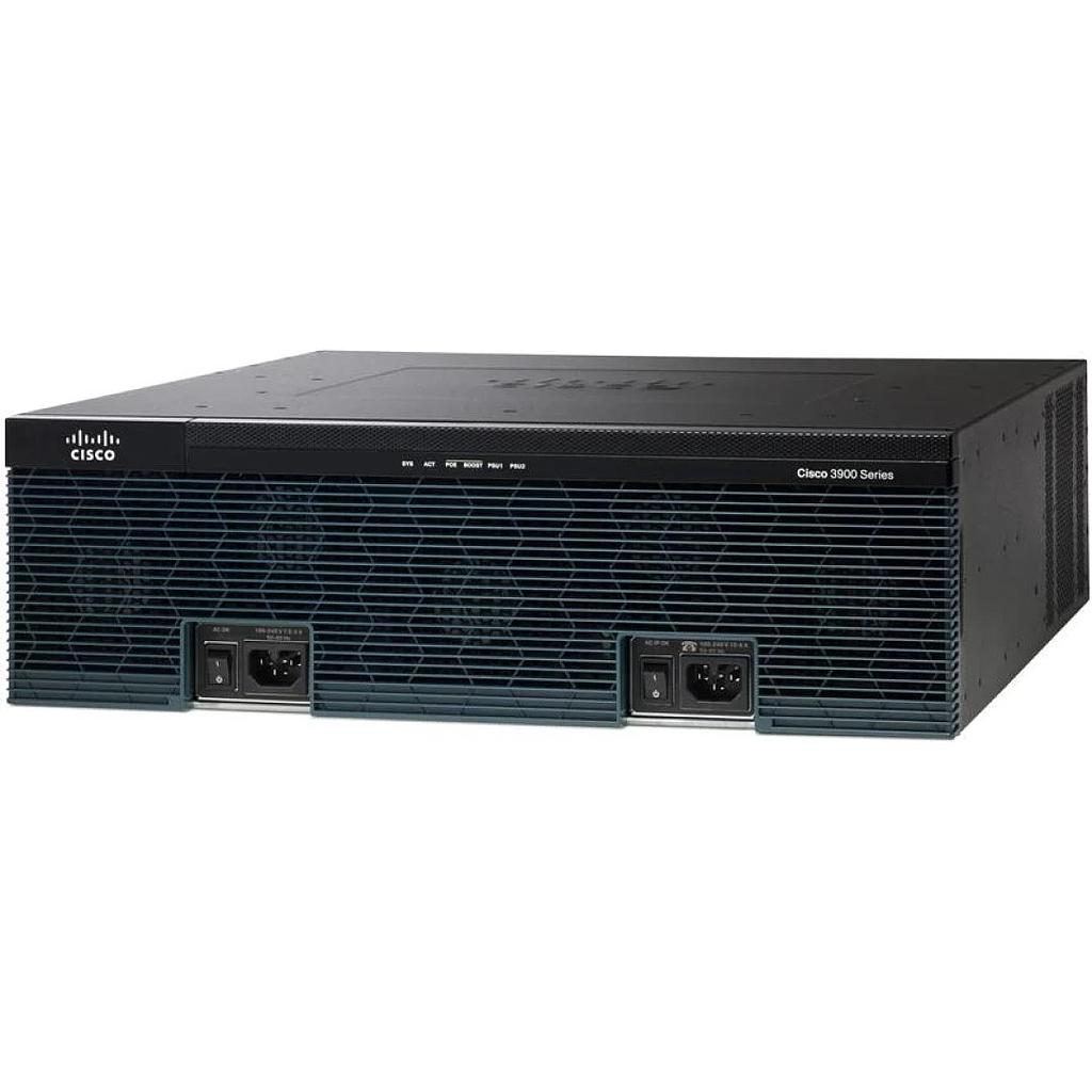 Cisco 3925E ISR w/SPE200 (4GE ports, 3EHWIC slots, 3DSP slots, 2SM slots, 256MB CF, 1GB DRAM, IP Base)