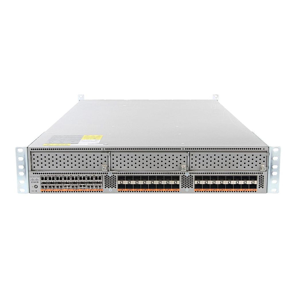 Cisco Nexus 5596UP 2RU, Chassis includes 48 fixed unified ports, 2 1100W AC Power Supplies, Fan Trays, 3 Expansion Slots, choice of airflow and power supply