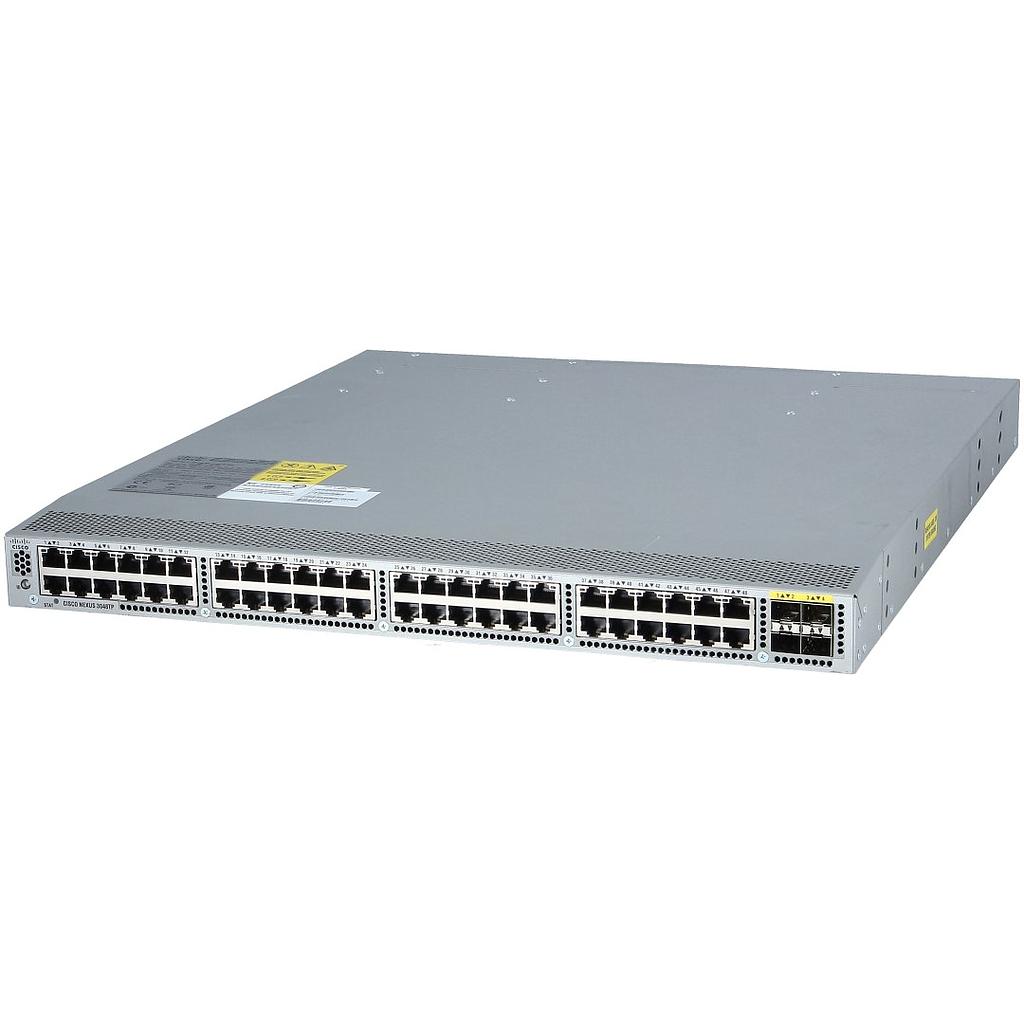 Cisco Nexus 3048TP-1GE 1RU 48 10/100/1000 Mbps and 4 10Gbps ports, choice of airflow and power supply