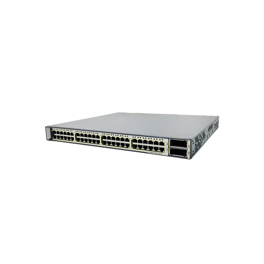 Cisco Catalyst 3750E Stackable 48 10/100/1000 Ethernet ports &amp; 2 10GE X2, with one 265W AC Power Supply, IP Services software